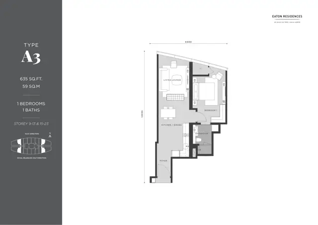 Eaton Residence KLCC 平面图 1