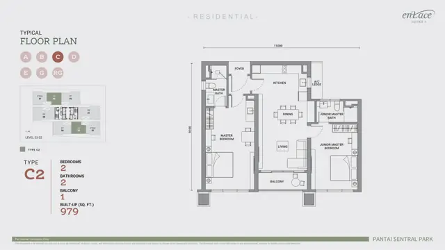 Enlace Suite @ Pantai Sentral Park 平面图 5
