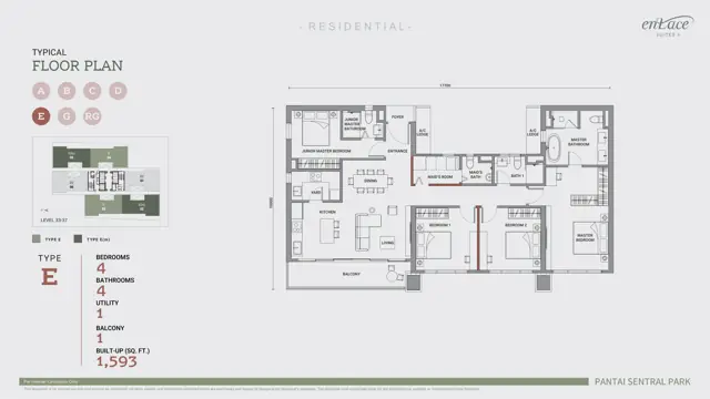 Enlace Suite @ Pantai Sentral Park 平面图 8